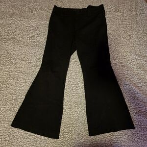Girls' Black Flared Casual Pants